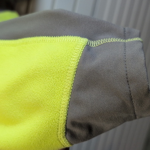 L.L. Bean Polartec Fleece Full Zip Jacket Chartreuse/Gray Size XL EUC - Picture 6 of 11